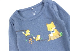 Name It coronet blue melange ræveprint body